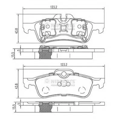 Комплект тормозных колодок, дисковый тормоз NIPPARTS купить