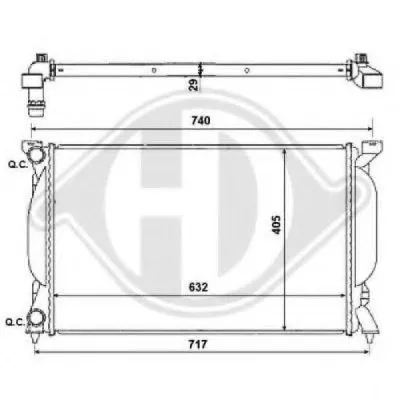 Радиатор, охлаждение двигателя DIEDERICHS купить