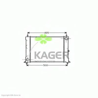 Радиатор, охлаждение двигателя KAGER купить
