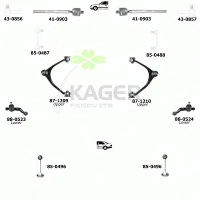 Подвеска колеса KAGER купить