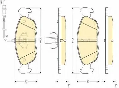 Комплект тормозных колодок, дисковый тормоз GIRLING купить