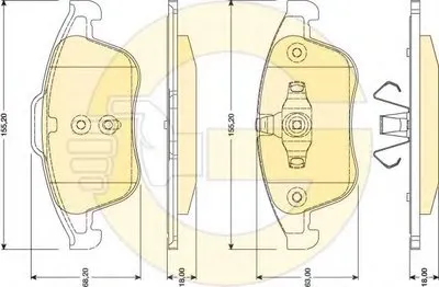 Комплект тормозных колодок, дисковый тормоз GIRLING купить