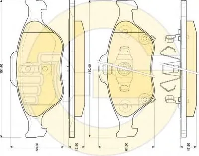 Комплект тормозных колодок, дисковый тормоз GIRLING купить