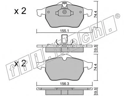 Комплект тормозных колодок, дисковый тормоз fri.tech. купить