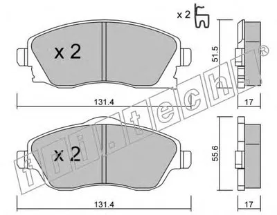 Комплект тормозных колодок, дисковый тормоз fri.tech. купить