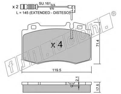 Комплект тормозных колодок, дисковый тормоз fri.tech. купить