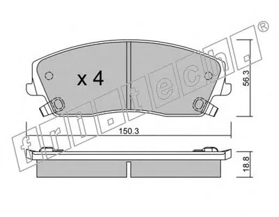Комплект тормозных колодок, дисковый тормоз fri.tech. купить