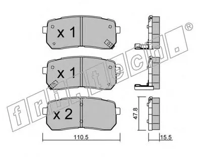 Комплект тормозных колодок, дисковый тормоз fri.tech. купить