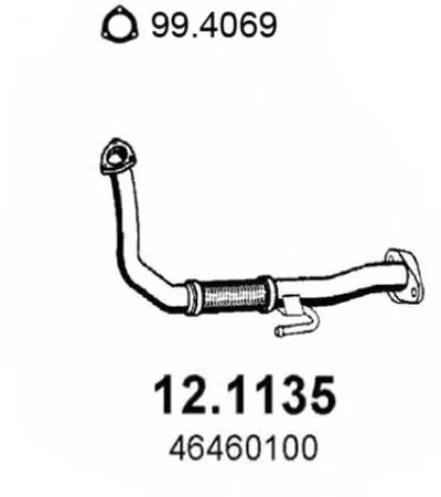 Труба выхлопного газа ASSO купить