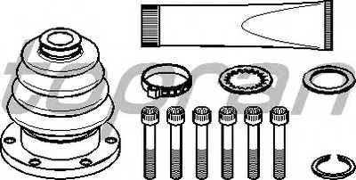 Комплект пылника, приводной вал TOPRAN купить