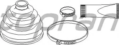 Комплект пылника, приводной вал TOPRAN купить