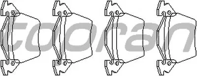 Комплект тормозных колодок, дисковый тормоз TOPRAN купить