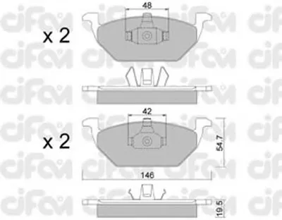Комплект тормозных колодок, дисковый тормоз CIFAM купить