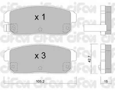 Комплект тормозных колодок, дисковый тормоз CIFAM купить