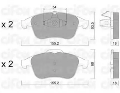 Комплект тормозных колодок, дисковый тормоз CIFAM купить