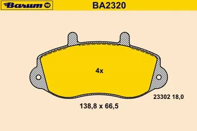 Комплект тормозных колодок, дисковый тормоз BARUM купить