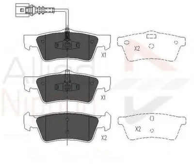 Комплект тормозных колодок, дисковый тормоз ANL Braking COMLINE купить