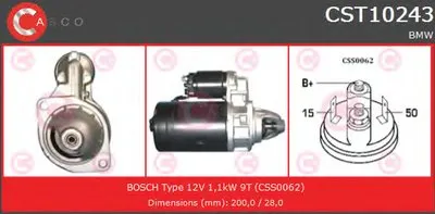 Стартер REMANUFACTURED SERIES CASCO купить