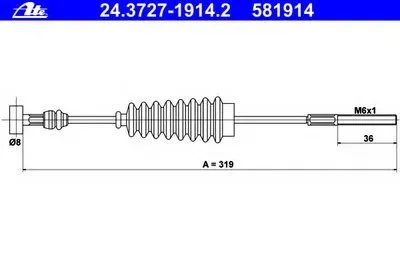 Трос, стояночная тормозная система ATE купить