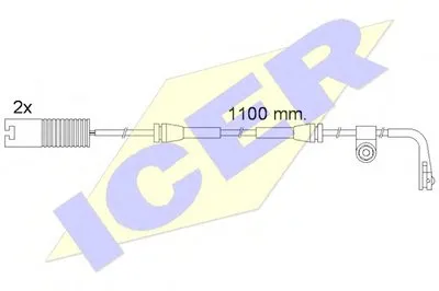 Сигнализатор, износ тормозных колодок ICER купить