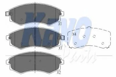 Комплект тормозных колодок, дисковый тормоз KAVO PARTS купить