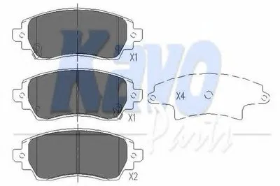Комплект тормозных колодок, дисковый тормоз KAVO PARTS купить