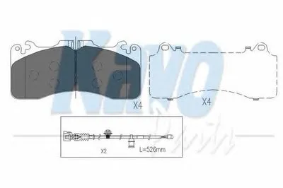Комплект тормозных колодок, дисковый тормоз KAVO PARTS купить