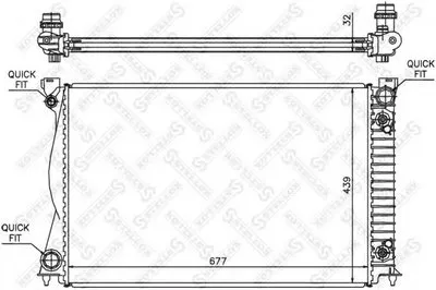 Радиатор, охлаждение двигателя STELLOX купить