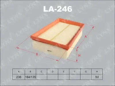 Воздушный фильтр LYNXauto купить