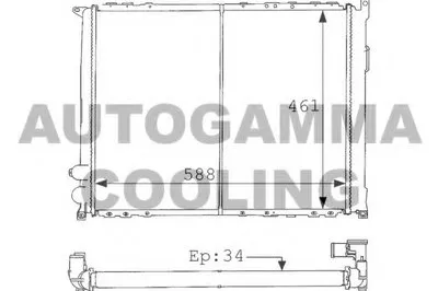 Радиатор, охлаждение двигателя AUTOGAMMA купить