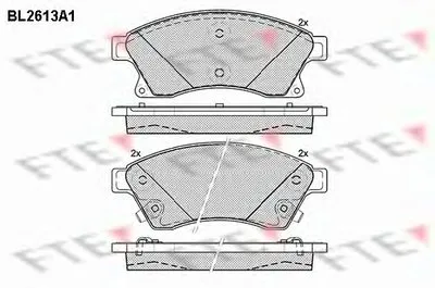 Комплект тормозных колодок, дисковый тормоз FTE купить