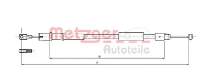 Трос, стояночная тормозная система COFLE METZGER купить