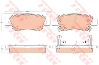 Комплект тормозных колодок, дисковый тормоз TRW купить
