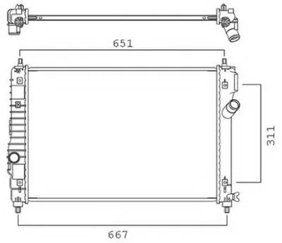 Радиатор, охлаждение двигателя NRF купить