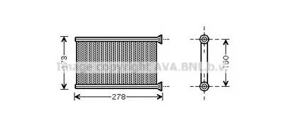 Теплообменник, отопление салона AVA QUALITY COOLING купить