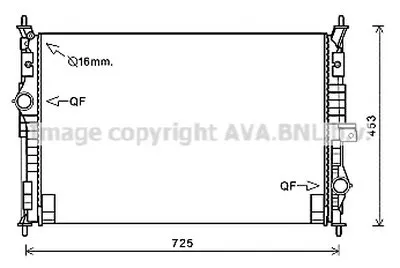 Радиатор, охлаждение двигателя AVA QUALITY COOLING купить