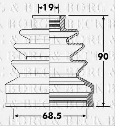 Пыльник, приводной вал BORG & BECK купить