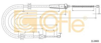 Трос, стояночная тормозная система COFLE купить