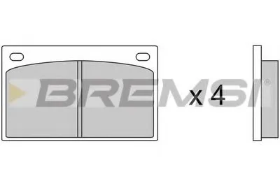 Комплект тормозных колодок, дисковый тормоз BREMSI купить