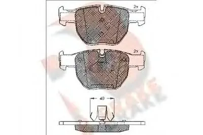 Комплект тормозных колодок, дисковый тормоз R BRAKE купить