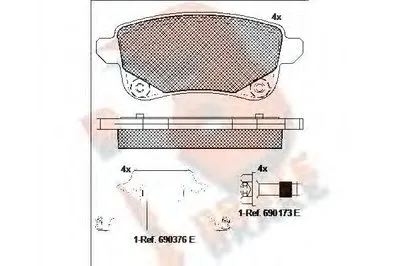 Комплект тормозных колодок, дисковый тормоз R BRAKE купить