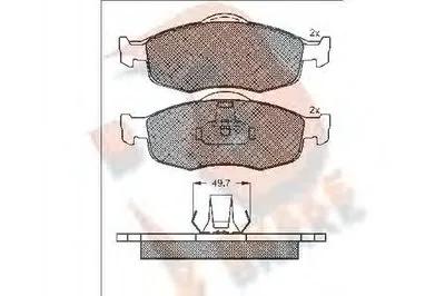 Комплект тормозных колодок, дисковый тормоз R BRAKE купить