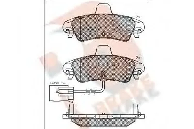 Комплект тормозных колодок, дисковый тормоз R BRAKE купить