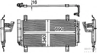 Конденсатор, кондиционер BEHR HELLA SERVICE HELLA купить