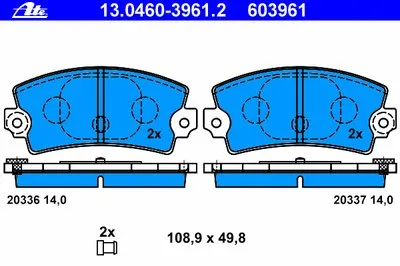 Комплект тормозных колодок, дисковый тормоз ATE купить