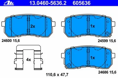 Комплект тормозных колодок, дисковый тормоз ATE купить