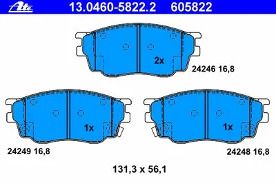 Комплект тормозных колодок, дисковый тормоз ATE купить