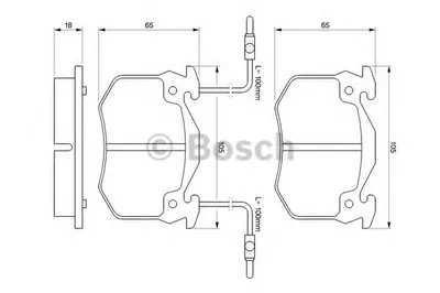 Комплект тормозных колодок, дисковый тормоз BOSCH купить