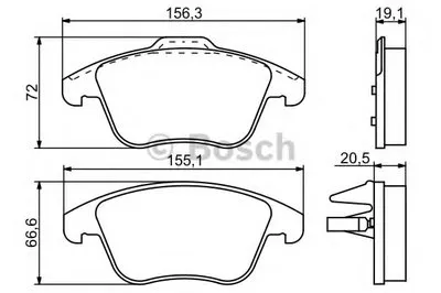 Комплект тормозных колодок, дисковый тормоз BOSCH купить