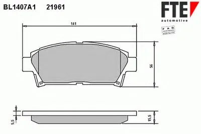 Комплект тормозных колодок, дисковый тормоз FTE купить